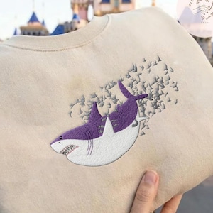 EMBROIDERED Disney Pixar Movie Hoppers TShirt Sweatshirt Hoodie, Shark Scene In Hoppers Shirt, WDW Disneyland Trip Shirt bild 1
