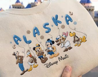 EMBROIDERED Disney Alaska Cruise TShirt Sweatshirt Hoodie, Mickey And Friends Cruise, Alaska Wonder Magic Cruise, Disney Family Matching Tee