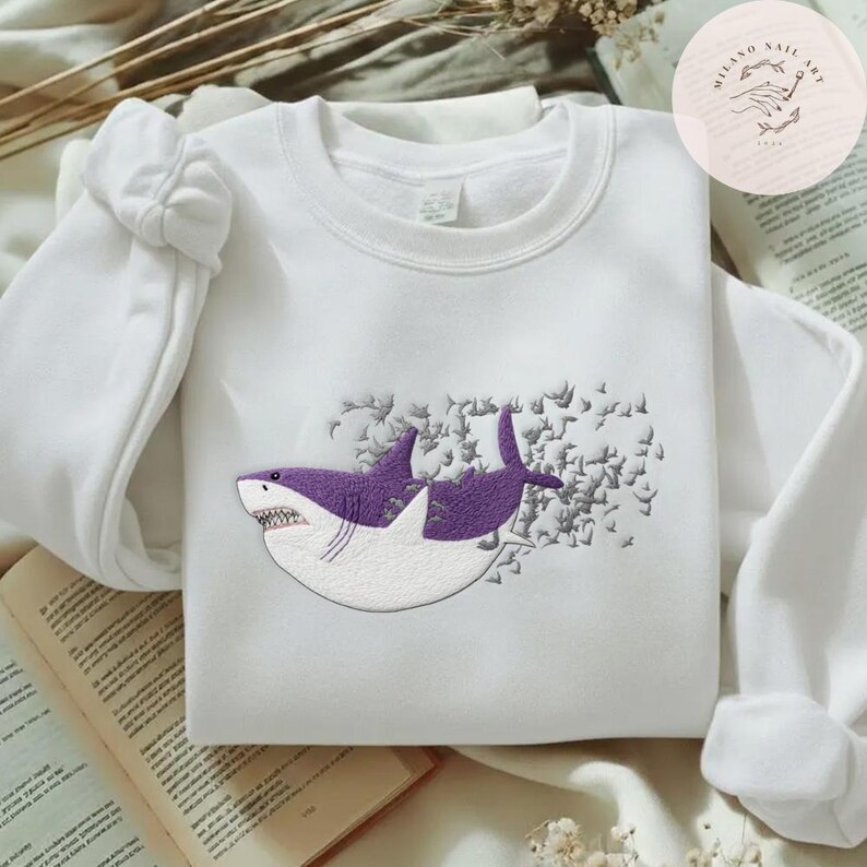 EMBROIDERED Disney Pixar Movie Hoppers TShirt Sweatshirt Hoodie, Shark Scene In Hoppers Shirt, WDW Disneyland Trip Shirt bild 5