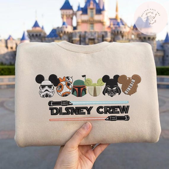 EMBROIDERED Star Wars Disney Crew Shirt, Disney TShirt Sweatshirt Hoodie, Star Wars Family Shirt, Disney Star Wars Shirt, Disney Crew Shirt
