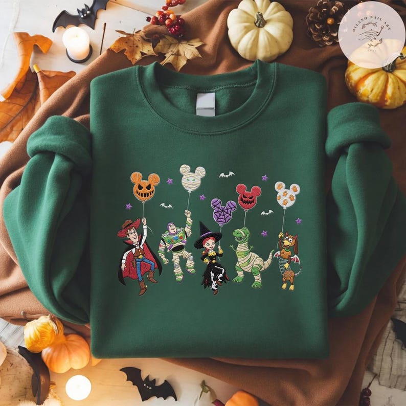 EMBROIDERED Disney Pixar Toy Story Balloon Halloween Tshirt Baby Tee Sweatshirt Hoodie, Buzz Woody Jessie Rex Halloween Tee WDW Family Trip image 7