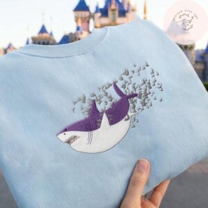 EMBROIDERED Disney Pixar Movie Hoppers TShirt Sweatshirt Hoodie, Shark Scene In Hoppers Shirt, WDW Disneyland Trip Shirt bild 3