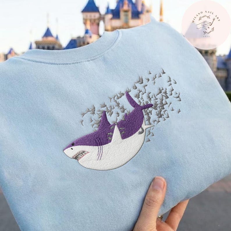EMBROIDERED Disney Pixar Movie Hoppers TShirt Sweatshirt Hoodie, Shark Scene In Hoppers Shirt, WDW Disneyland Trip Shirt bild 3