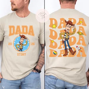 Personalized Comfort Colors Disney Toy Story Mama Dada TShirt, Woody Buzz Jessie Bo Peep, Mother and Father Gift, WDW Disney Trip Shirt image 7