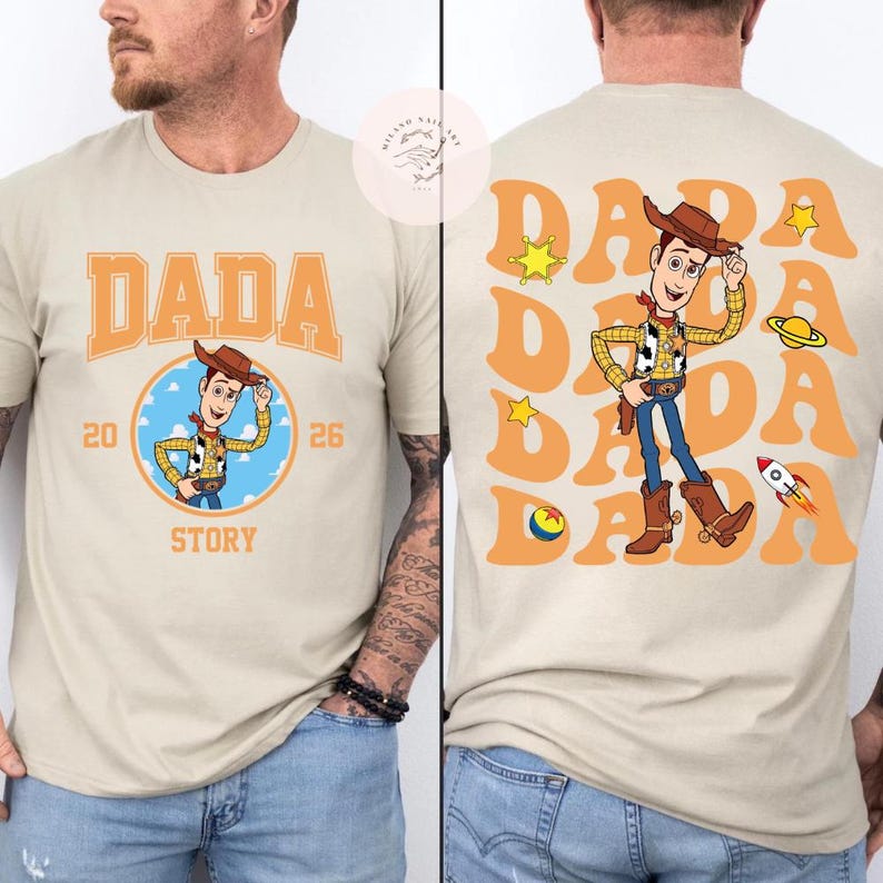Personalized Comfort Colors Disney Toy Story Mama Dada TShirt, Woody Buzz Jessie Bo Peep, Mother and Father Gift, WDW Disney Trip Shirt image 7