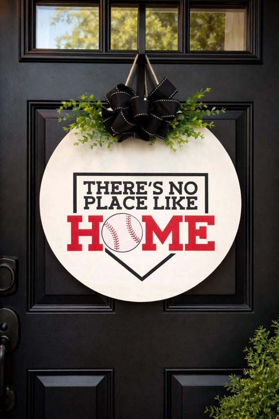 Baseball Home Plate Door Hanger | Sports Fan Gift