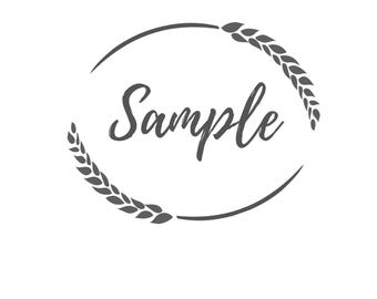 Foglio di 6 etichette adesive personalizzate con chicchi di grano piccolo, etichette di farina macinata fresca grainsinsmallplaces, QUALSIASI ETICHETTA