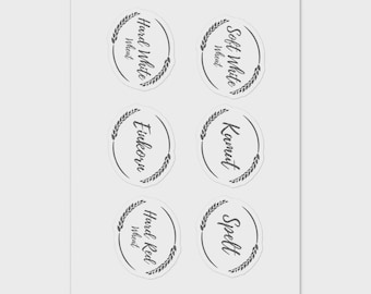 Small Wheat berry Sticker label sheet set grainsinsmallplaces fresh milled flour soft white hard white hard red spelt kamut einkorn wheat