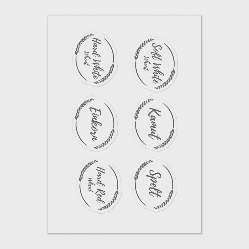 Small Wheat Berry Sticker Label Sheet Set Grainsinsmallplaces Fresh ...