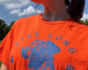 Live Long Pet Dogs Cotton Tee - Trendy Puppy Unisex Shirt