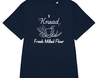 i knead fresh milled flour Women’s organic ribbed neck t-shirt