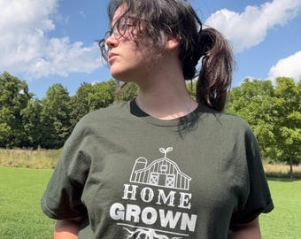 Home Grown homestead farm country cute  design 100% cotton shrit Unisex classic tee