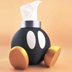 Super Mario Bob-omb Tissue Box: 3D-Printed Gamer Decor