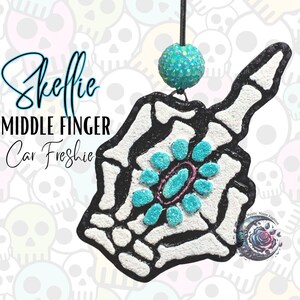Car Freshie Skull Middle Finger Edgy Freshie Trendy Car Freshener