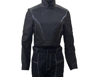 Bo-Katan Kryze Cosplay Costume | Women’s Mandalorian Flight Suit 3-Piece | Star Wars Bounty Hunter Outfit