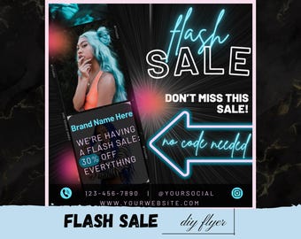 Plantilla de volante para redes sociales de Salon Boutique (Canva, descarga digital)