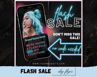 Plantilla de volante para salón de belleza, cosmética boutique (descarga digital)