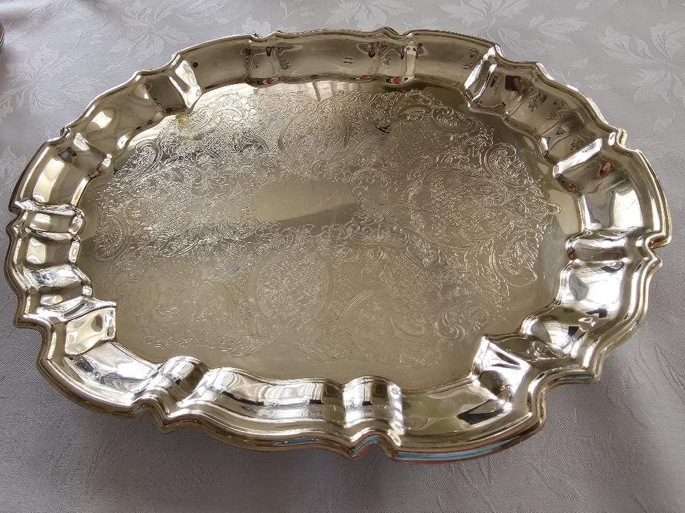 Vintage Leonard Silver-plated Serving Cocktail Tray – Crown & Lion