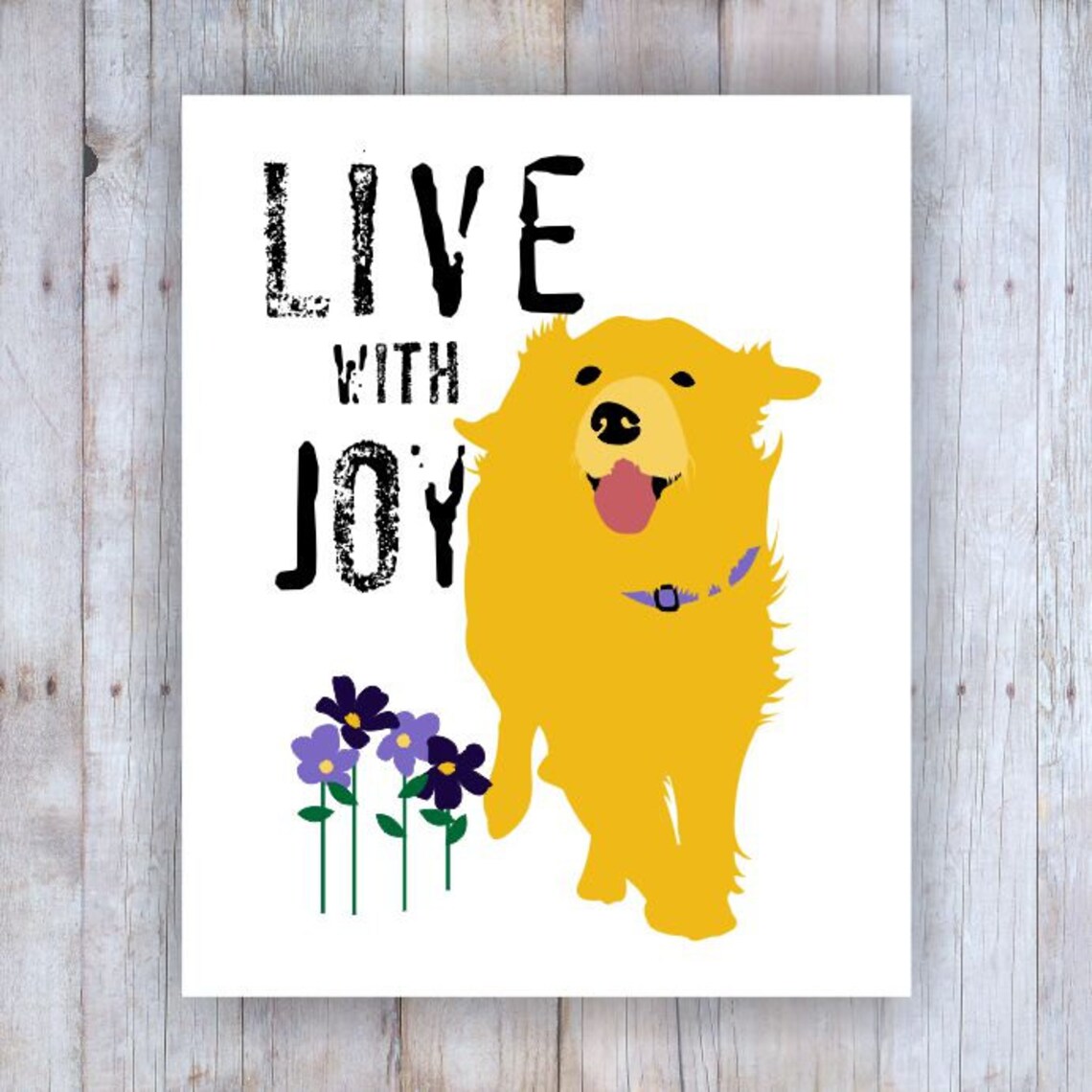 Golden Retriever Art Dog Art Golden Retriever Gifts Dog | Etsy