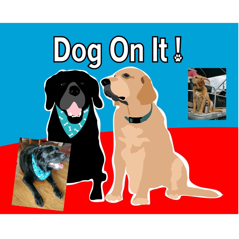 Custom Pet Portrait Featuring Your Dog & the Quote of Your Etsy