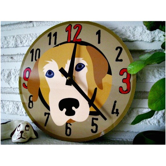 Items similar to Dog Wall Clock Labrador Retriever Art Dog Clock Home