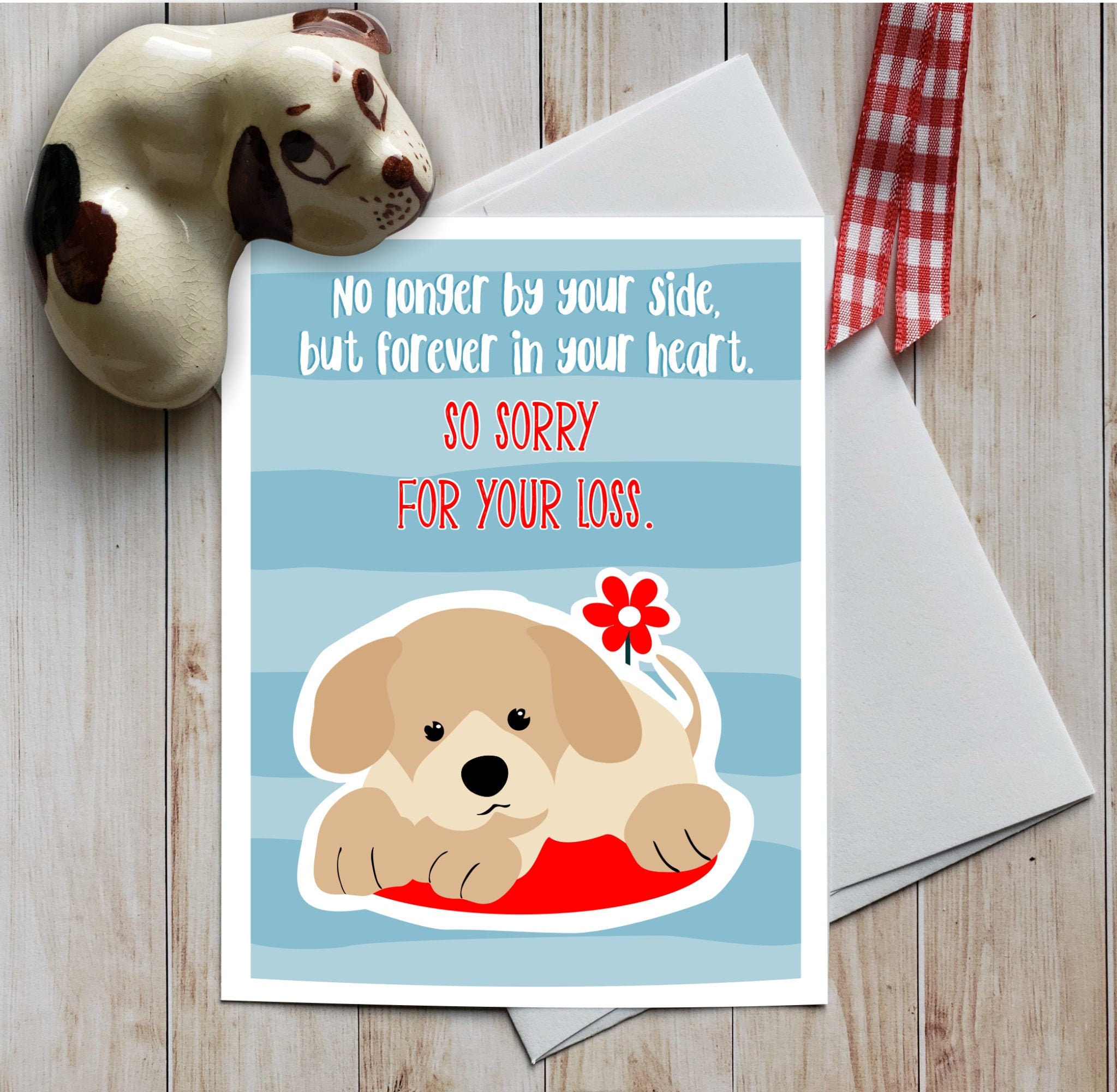 Pet Sympathy Card Dog Sympathy Card Pet Condolence Card Dog Etsy