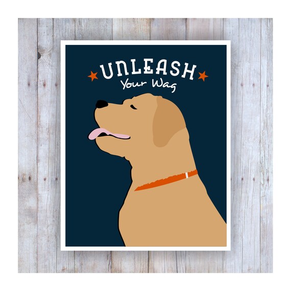 Dog Quotes Wall Art Unleash Your Wag Dog Artwork Dog Wall Art Dog Quotes Pet | Etsy India