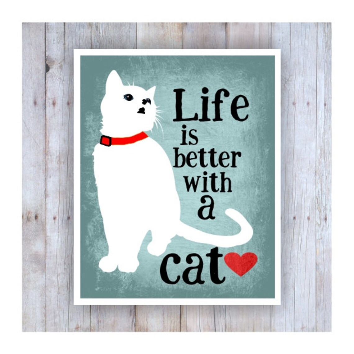 Cat Print Cat Artwork Cat Art Cat Decor Cat Lover Gift Etsy