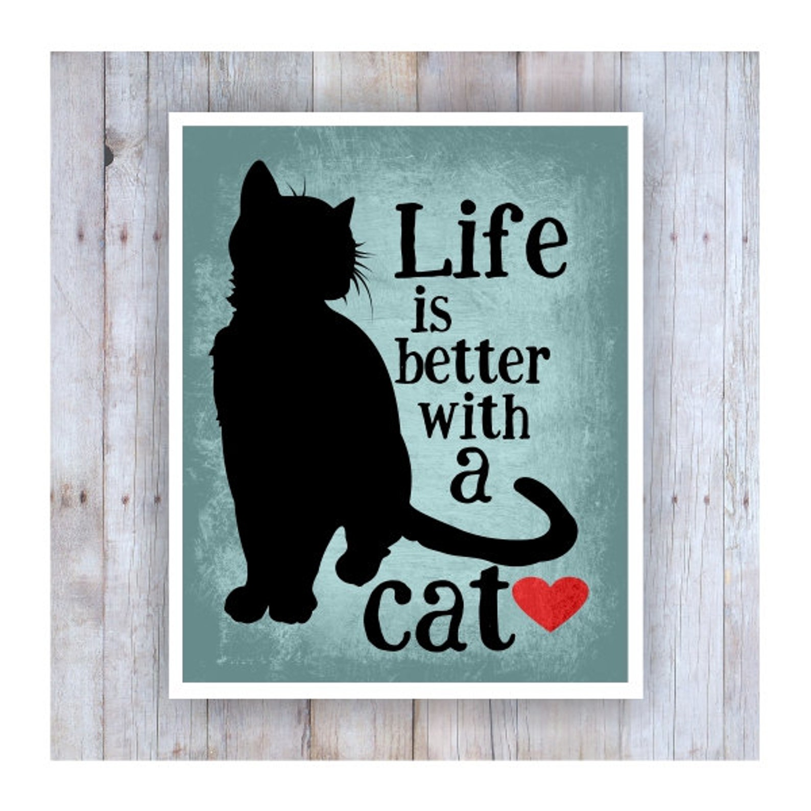 Cat Print Cat Artwork Cat Art Cat Decor Cat Lover Gift Etsy