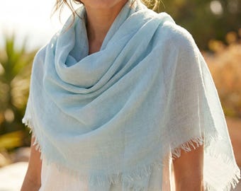 Seide Cotton Scarf 50/50 Blend |  Lightweight Luxury Shawl |  Soft Summer Wrap |  Elegant Women’s Neck Scarf |  Breathable Silk Cotton Tuch