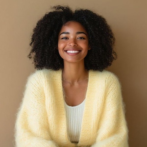 Mohair cardigan, hand-knitted, handmade, one size