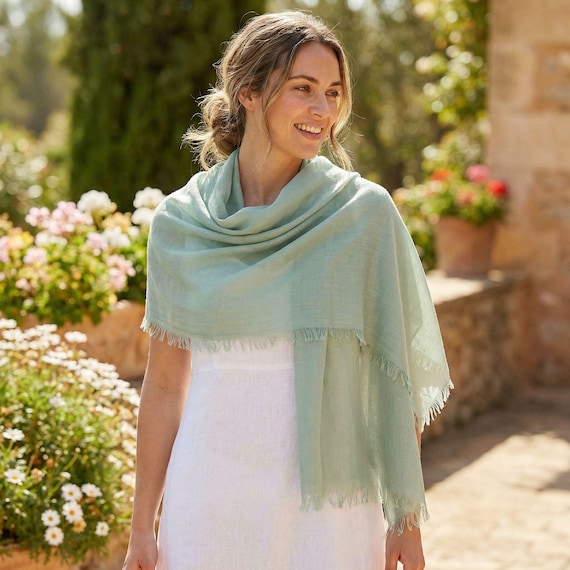 Seide Cotton Scarf 50/50 Blend |  Lightweight Luxury Shawl |  Soft Summer Wrap |  Elegant Women’s Neck Scarf |  Breathable Silk Cotton Tuch