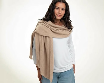Cashmere Large Scarf/Stole | 10% Cashmere | 26 Colors | Autumn and Winter | Gift Idea | 200 x 65 cm | Made in Italy