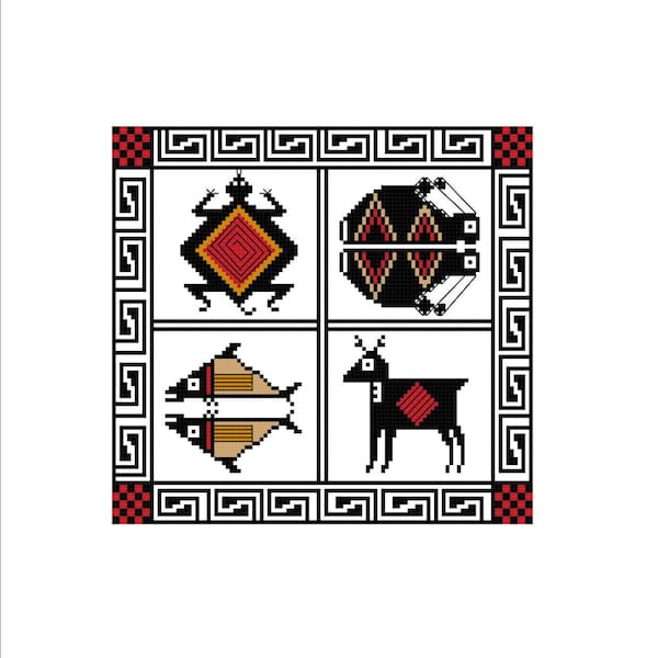 MIMBRES DESIGN #1 Southwest by Design for Counted Cross Stitch Pattern