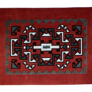 RED GANADO - Southwest Rug Design for Cross Stitch and Needlepoint Pattern