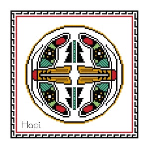 HOPI BUTTERFLY Counted Cross Stitch or Needlepoint Pattern