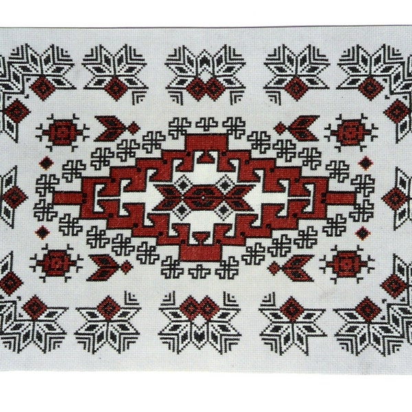 KLAGETOGH/RED GANADO Southwest Rug Design Pattern for Cross Stitch Pattern