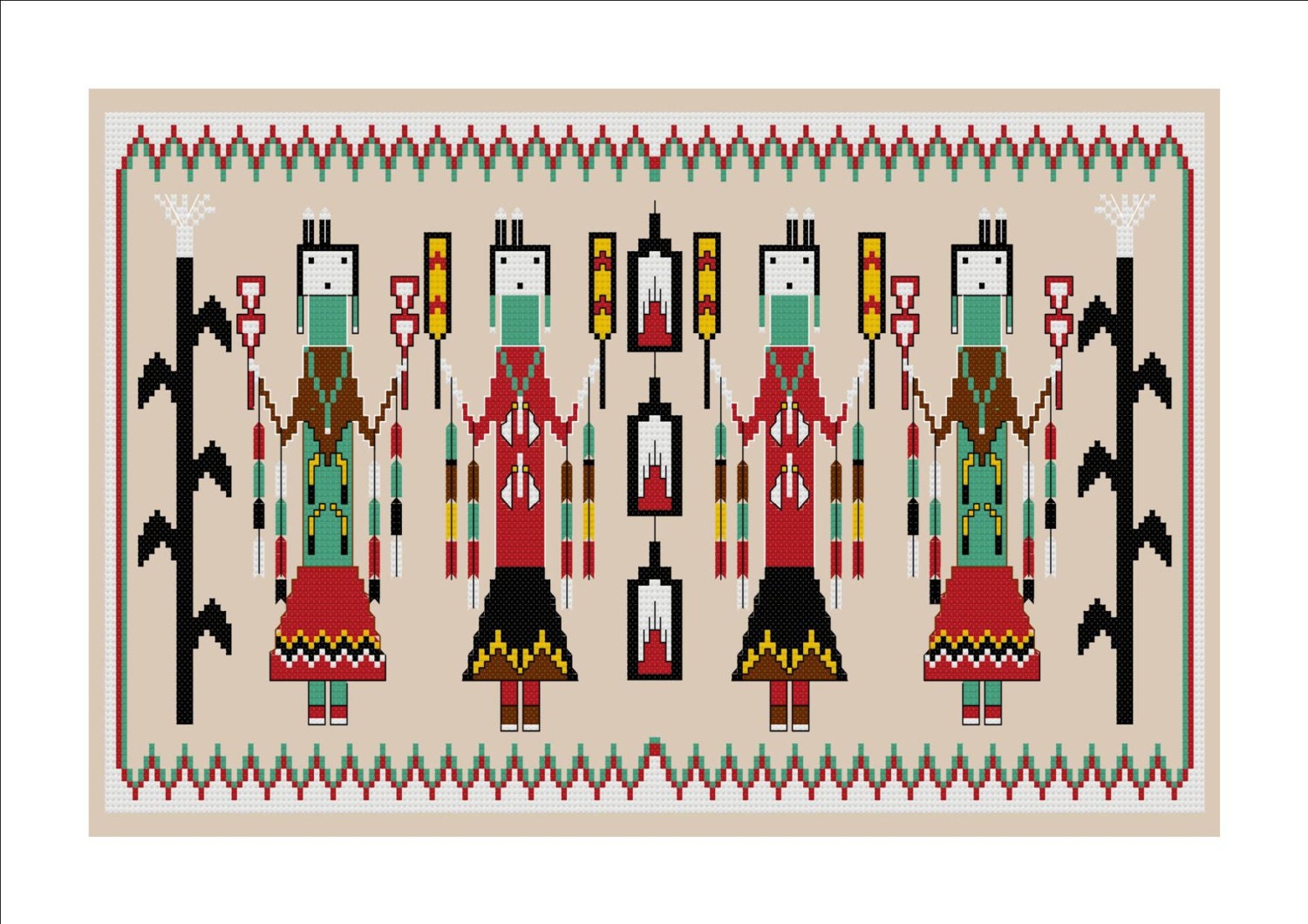Vintage Hand Woven Native American Ceremonial NAVAJO Sash Wrap