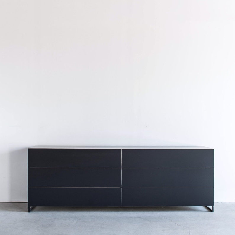 Modern All Metal Steel Dresser Touch Release Drawers Etsy