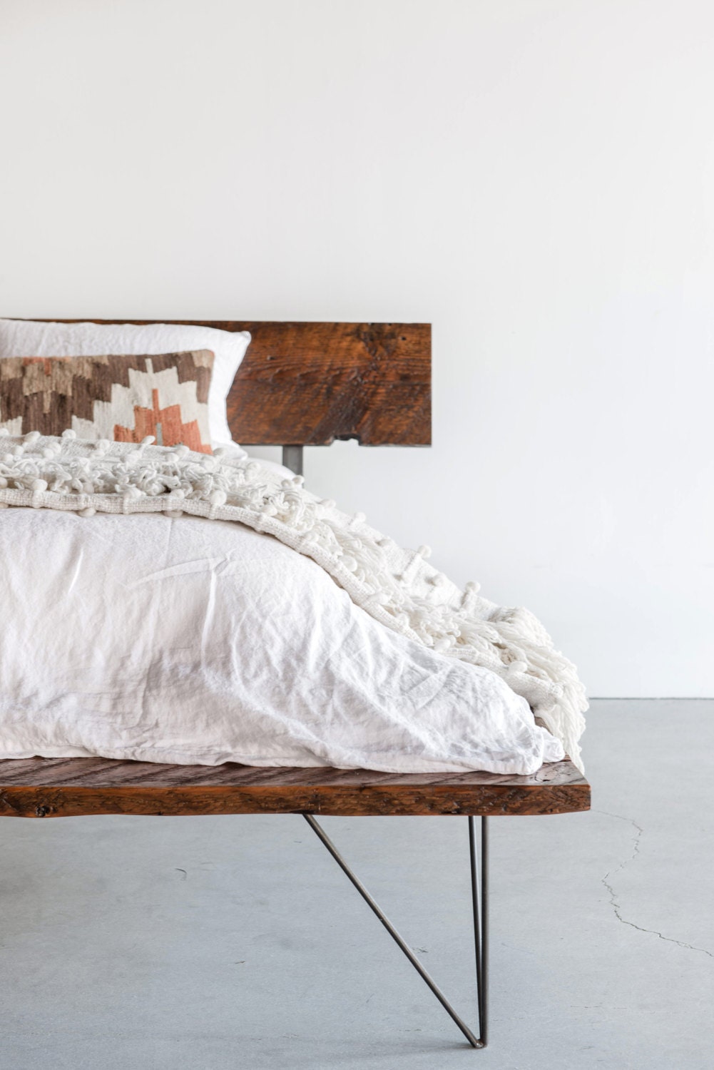 Reclaimed Wood Platform Bed Frame Handmade Sustainably in Los Angeles