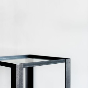 Chambers Industrial Steel and Glass Side Table image 3