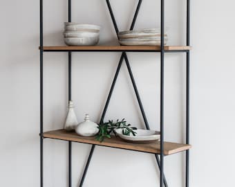 Gorgeous Bookcase made of Reclaimed wood from 1880s Barn and steel