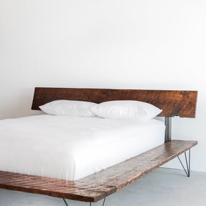 Reclaimed Wood Platform Bed Frame handmade sustainably in Los Angeles image 2