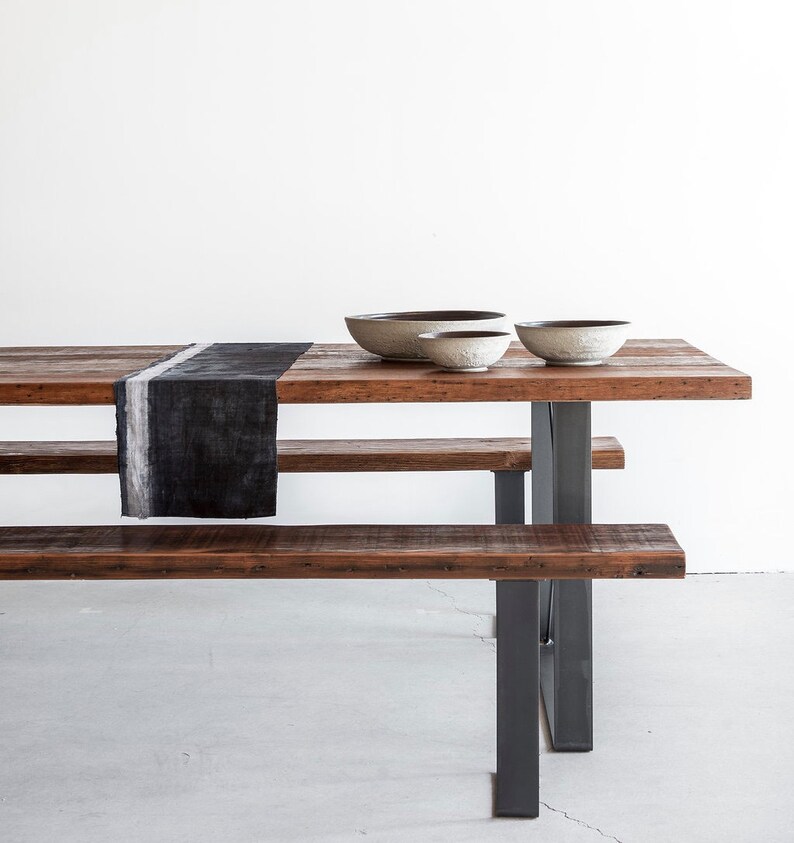 Railcar Dining Table Handmade Reclaimed Wood Dining Table Etsy