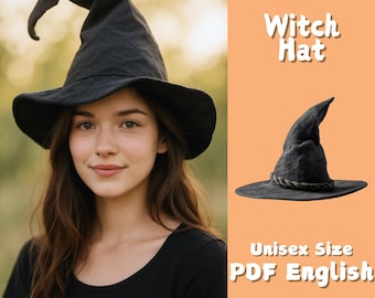 Hexenhut Schnittmuster: DIY Zauberer Kostüm Accessoire (PDF-Muster)
