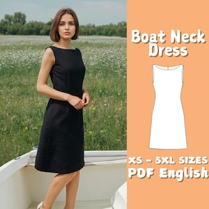 Shift Dress Pattern | A Line Dress Sewing Pattern | Minimalist Summer Dress Pattern | Women Linen Dress Sewing Pattern