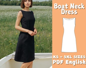 Shift Dress Pattern | A Line Dress Sewing Pattern | Minimalist Summer Dress Pattern | Women Linen Dress Sewing Pattern