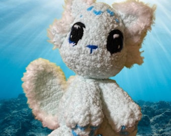 Axolotl Kitty Plushie: handgemaakt amigurumi-haakspeelgoed