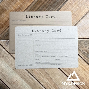 Library Cards | Set of 10 | 4” x 6” | Sturdy Cardstock Notecards
