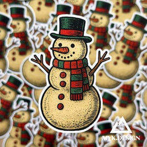 Chester, the Dapper Snow Gent | 3” Weatherproof Stickers